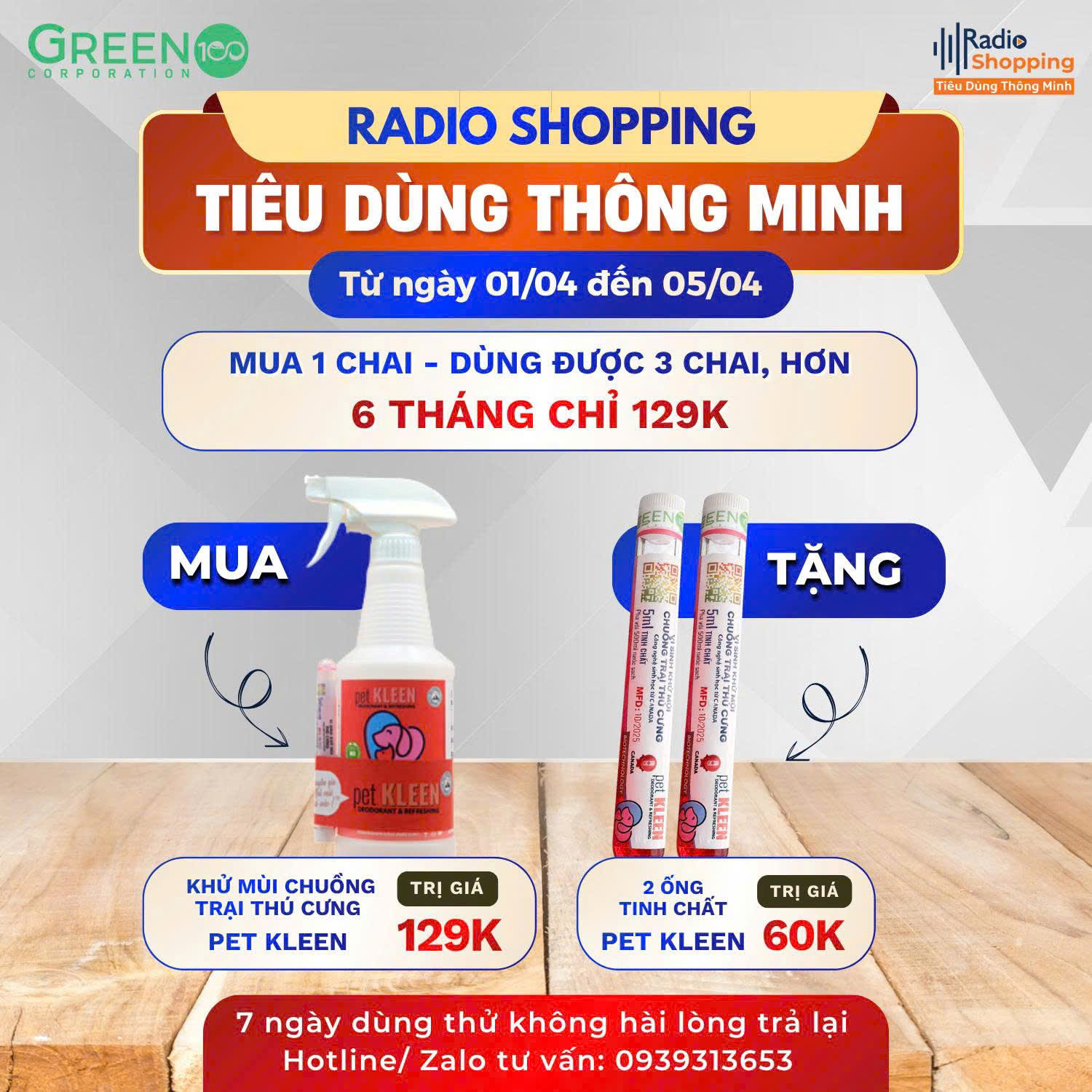 Chai xịt PET KLEEN khử mùi chuồng trại thú cưng [1 chai 500ml + 1 ống 5ml]
